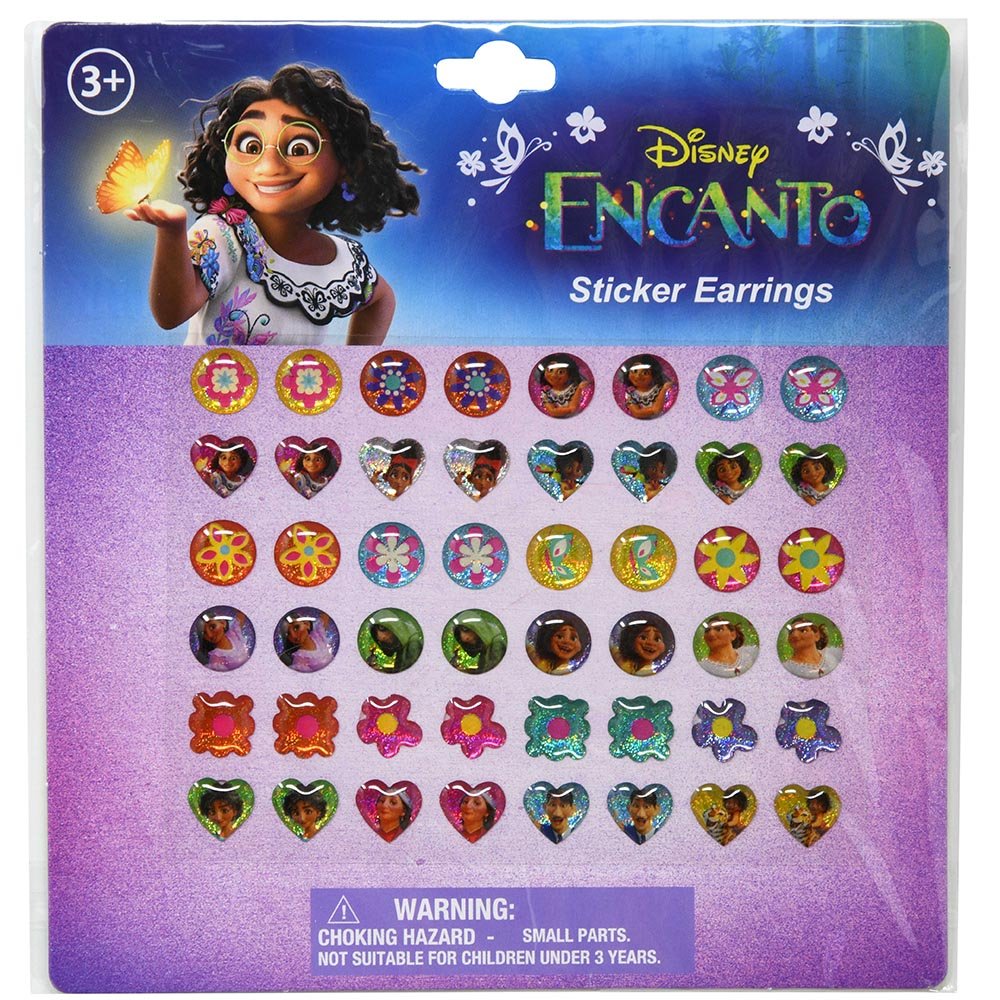 Encanto 24 Pair Sticker Earrings on Blister Card- 2 PACK 